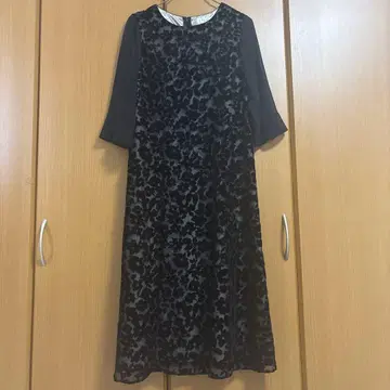 iNFINE 롱 꽃무늬 원피스 벨벳 2차 모임 포멀 시치고산