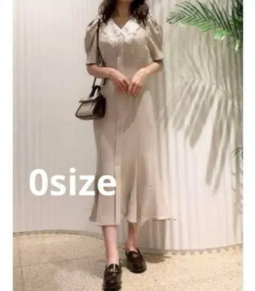 스나이델 자수 화이트칼라 머메이드 원피스
