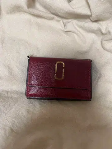 marcjacobs 가죽 빨간색 3단 폴더형 지갑 코인 케이스