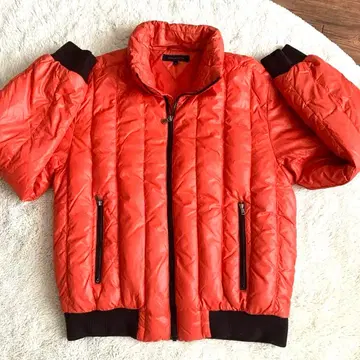 새상품급 타미힐피거 남성용 다운 자켓 오렌지 M 사이즈