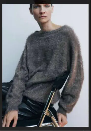ZARA 인조 모피 니트 M 사이즈