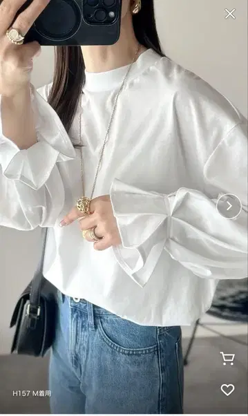 한 스푼의 달콤함. 미광택 마무리, 실켓 가공 하이넥 캔디 슬리브 T셔츠