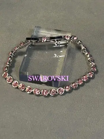 SWAROVSKI 테니스 핑크 크리스탈 팔찌