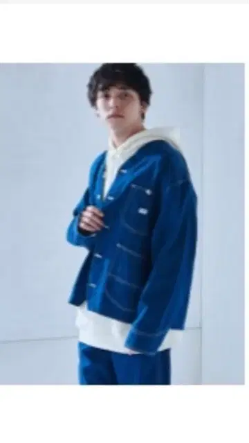 Lee 데님 자켓 커버올 파랑