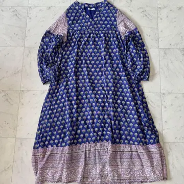 새상품급 크라프트 스탠다드 롱 원피스 코튼 올 패턴 꽃무늬