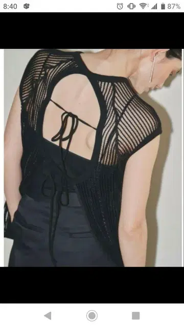 투데이풀 Backopen Mesh Tops ANUKE