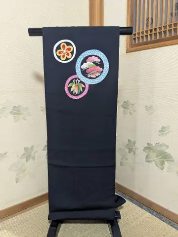 나고야 오비 포인트 패턴 마츠바 마감 순수 실크 원단