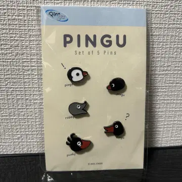 핑구 핀 배지 세트 페이스 블랙