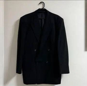 블랙 더블 브레스트 자켓 L