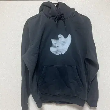 adidas 고스트(?) 프린트 후드 부착 후드티 그레이