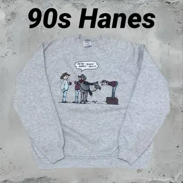 90s Hanes vintage 그래픽 그레이 맨투맨 XL 사이즈