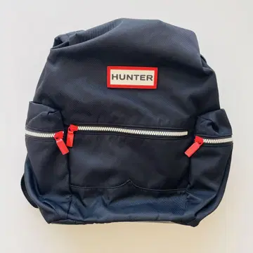 HUNTER 헌터 백팩 지퍼 포켓 부착 블랙