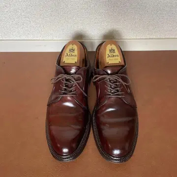Alden 알든 990 플레인토 코도반 5.5D 버건디