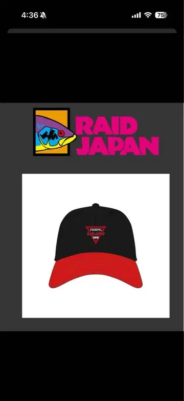 RAID Japan B 페스티벌 한정판 레이드 레이드 크루 캡