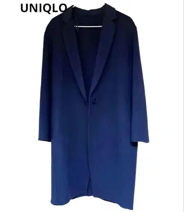 UNIQLO 유니클로 체스터 코트 코트 네이비 울 혼방