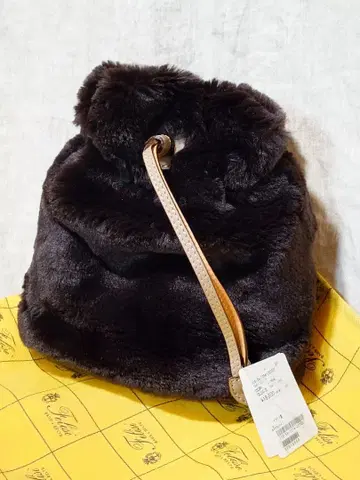 Felisi 복조리백 핸드백 파우치 에코퍼 브라운