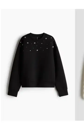 H&M 비즈 장식 상의 xxs