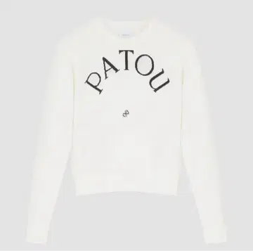 PATOU 화이트 니트 스웨터