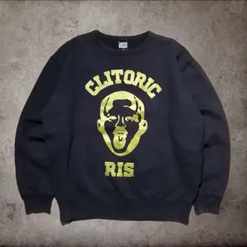 CLITORIC RIS 크리트릭 리스 삼나무 맨투맨 네이비 XL