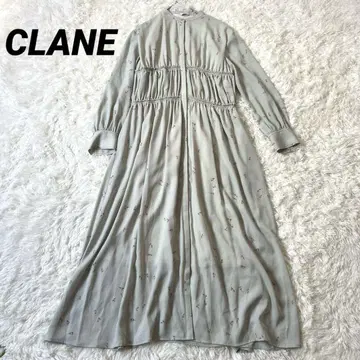 클라네 CLANE 플라워 스티치 원피스 A라인 맥시 길이 꽃무늬 2