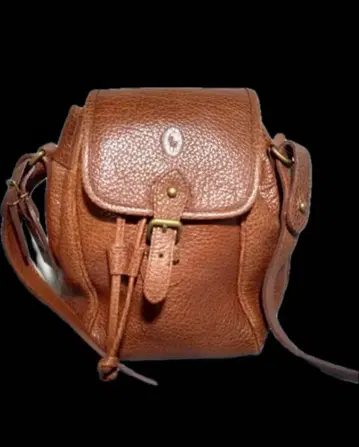 브라운 가죽 숄더백 폴로 polo 랄프 로렌