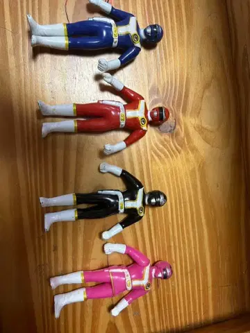 고속전대 터보 레인저 소프트 비닐 4체 세트 1980년대 당시 물품 레어