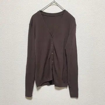 무인양품 MUJI V넥 가디건 브라운 L 사이즈