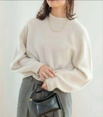 IENA 울 캐시미어 래글런 크루넥 풀오버