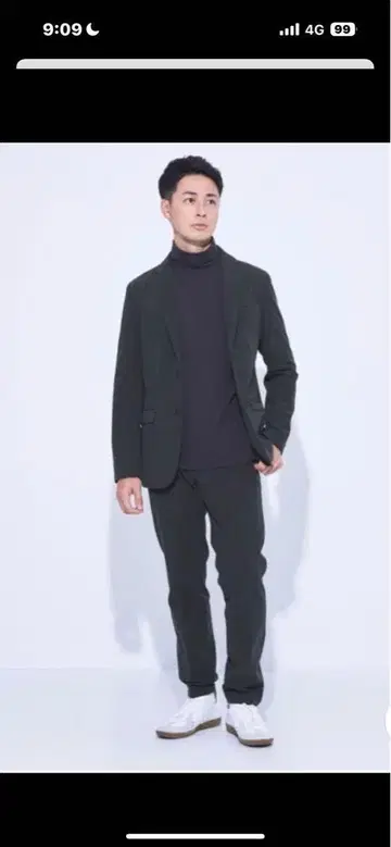 새상품급 그린 라벨 릴랙싱 셋업 수트 다크 그레이