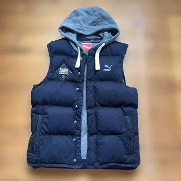 PUMA 후드 부착 네이비 베스트 XL