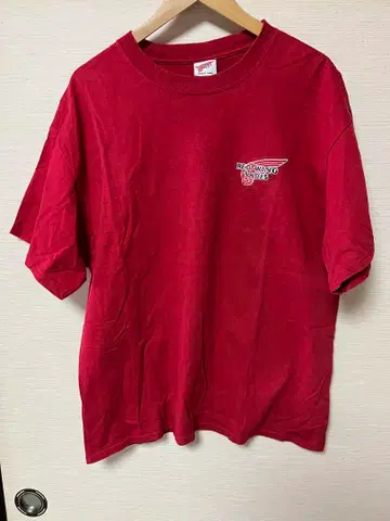 RED WING SHOES 자수 로고 T셔츠 빨간색 [ 미사용 새상품 ]