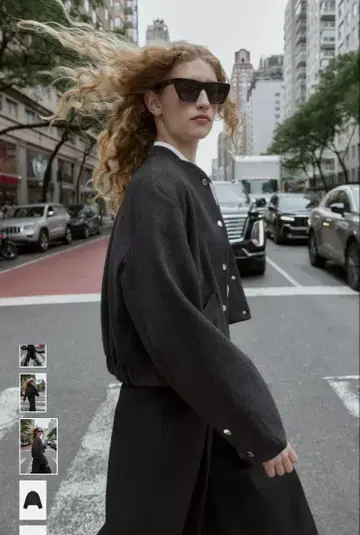 ZARA 소프트 봄버 자켓 (다크 그레이 S)