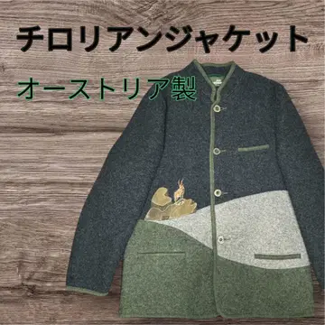 새상품급 티롤 자켓 오스트리아제 동물 자수 포함
