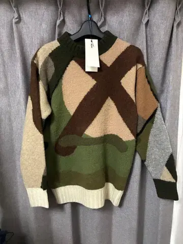 SACAI x 카우스 카모플라주 자카드 니트 사카이 택 포함 사이즈 1