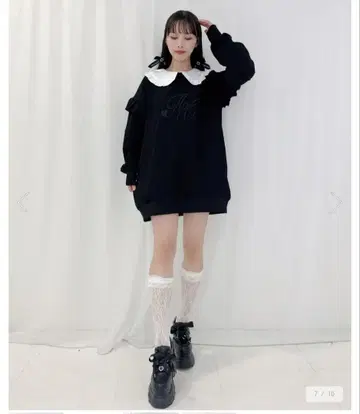 허니시나몬 자수 트레이닝복 원피스
