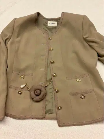 INGEBORG 노카라 자켓 베이지