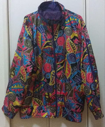 LAVON 블루종 XL 사이즈 나일론 올 패턴 라이트 아우터