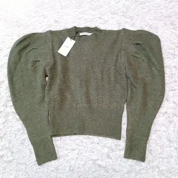 미사용 택 포함 MOUSSY 마우지 볼륨 슬리브 니트 F
