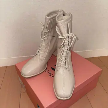 슬림 레그 부츠 졸업식 하카마 성인식 레이스업 부츠