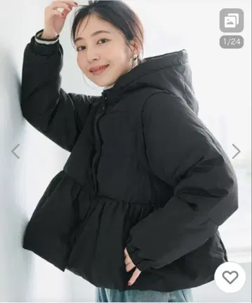 coca 탈부착 충전솜 아우터 블랙 L 페플럼 아우터 미사용 새상품