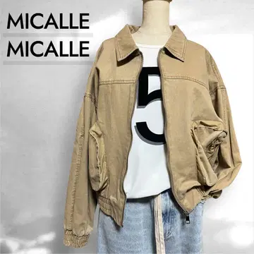 미사용 새상품 MICALLEMICALLE 베이지 집업 디자인 블루종