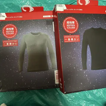 UNIQLO 히트텍 울트라 웜 크루넥 블랙 M 2개
