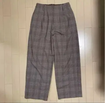 URBAN RESEARCH DOORS 체크 와이드 팬츠 M