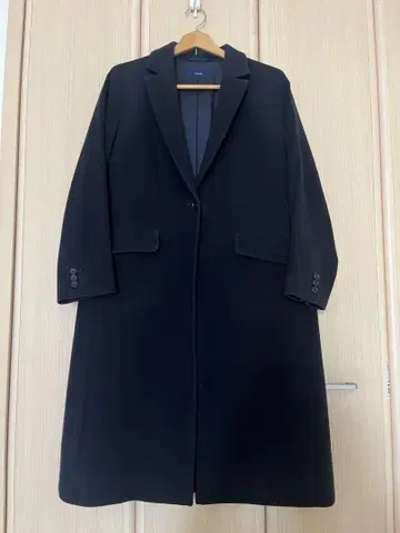 SHIPS 네이비 체스터 코트 울 캐시미어