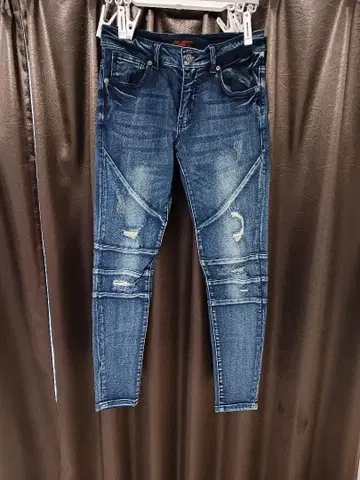 ZARA 좋아 데미지 가공 스키니 데님 다크 블루