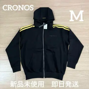 CRONOS 후드티 블랙 x 옐로우 컬러 미사용 새상품 M 후디