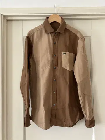 Lacoste 베이지 브라운 긴팔 셔츠