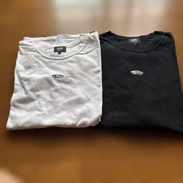 ROOP 도쿄 별주 VANS 화이트 블랙 롱 슬리브 T셔츠 M 2장 세트