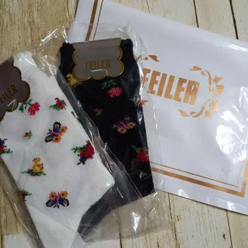 FEILER 하이디 삭스 화이트 블랙 2켤레 세트
