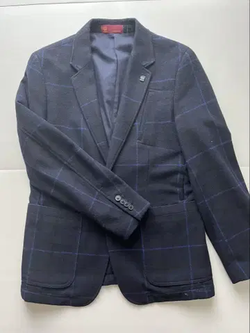 G-STAR RAW Yarve 블레이저 네이비 체크 무늬